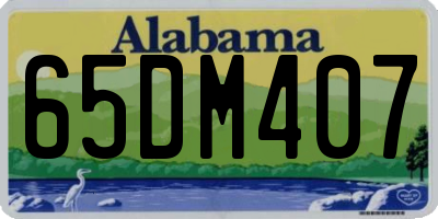 AL license plate 65DM407