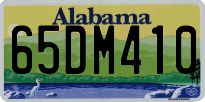 AL license plate 65DM410