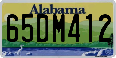 AL license plate 65DM412