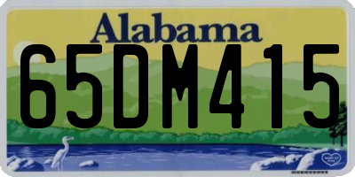 AL license plate 65DM415