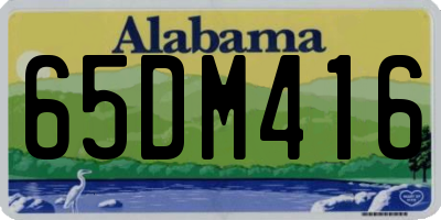 AL license plate 65DM416