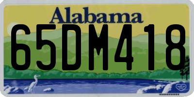 AL license plate 65DM418