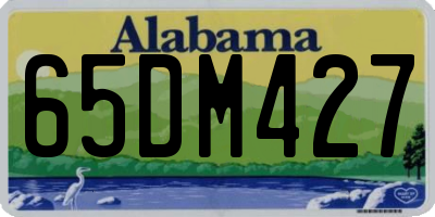 AL license plate 65DM427