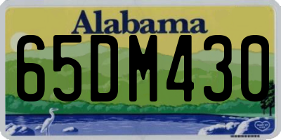 AL license plate 65DM430