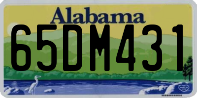 AL license plate 65DM431