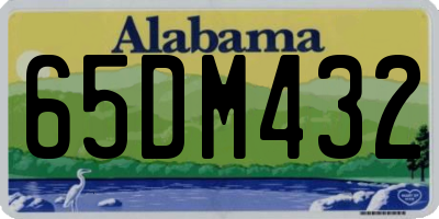AL license plate 65DM432