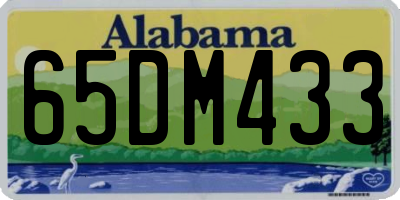 AL license plate 65DM433