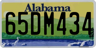 AL license plate 65DM434