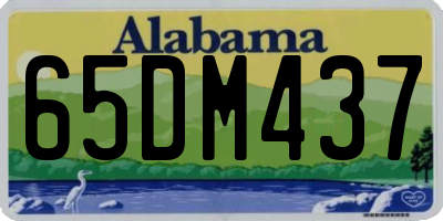 AL license plate 65DM437