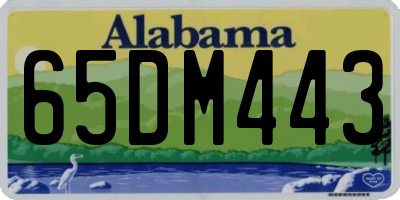 AL license plate 65DM443