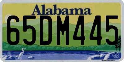 AL license plate 65DM445