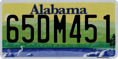AL license plate 65DM451