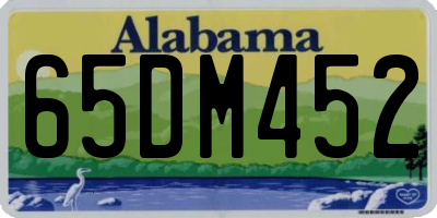 AL license plate 65DM452