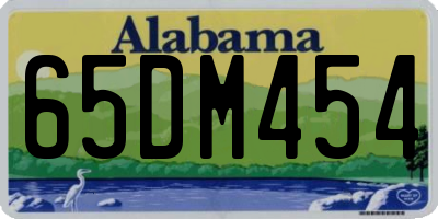 AL license plate 65DM454