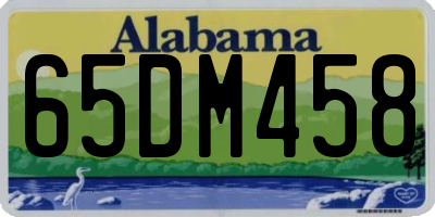 AL license plate 65DM458