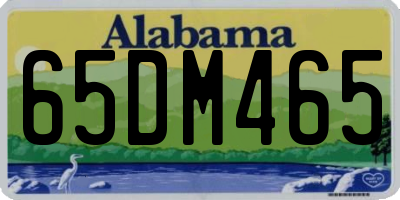 AL license plate 65DM465