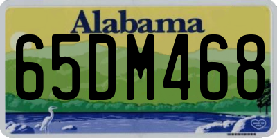 AL license plate 65DM468