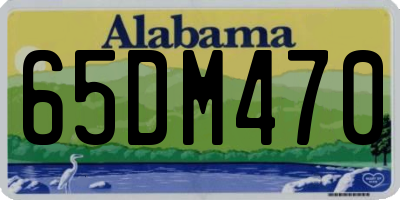 AL license plate 65DM470