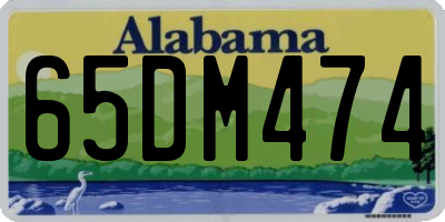 AL license plate 65DM474