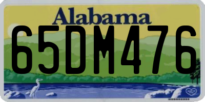 AL license plate 65DM476