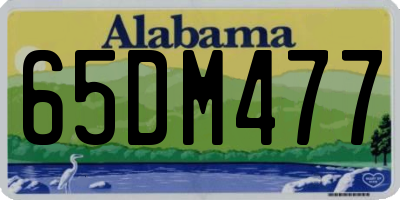 AL license plate 65DM477