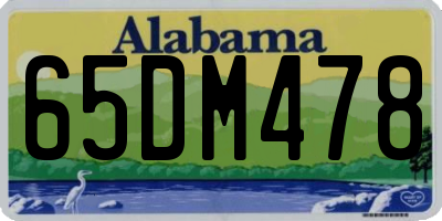 AL license plate 65DM478
