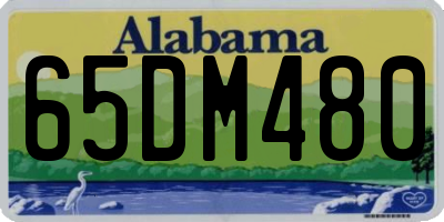 AL license plate 65DM480