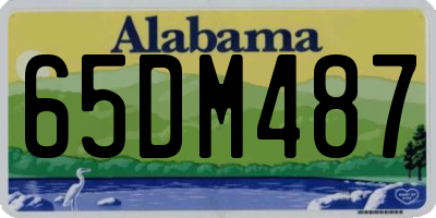 AL license plate 65DM487