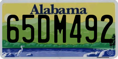 AL license plate 65DM492