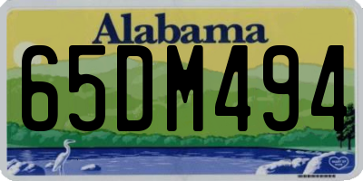 AL license plate 65DM494