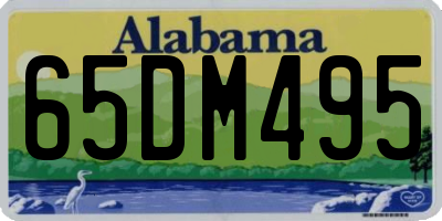AL license plate 65DM495