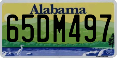 AL license plate 65DM497