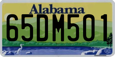 AL license plate 65DM501