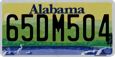 AL license plate 65DM504