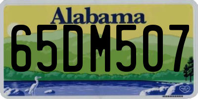 AL license plate 65DM507