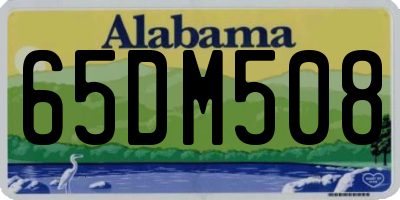 AL license plate 65DM508