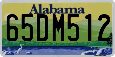 AL license plate 65DM512
