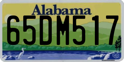 AL license plate 65DM517