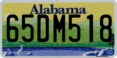 AL license plate 65DM518