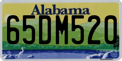 AL license plate 65DM520