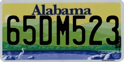 AL license plate 65DM523