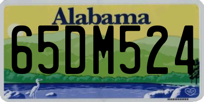 AL license plate 65DM524