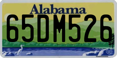 AL license plate 65DM526