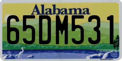 AL license plate 65DM531