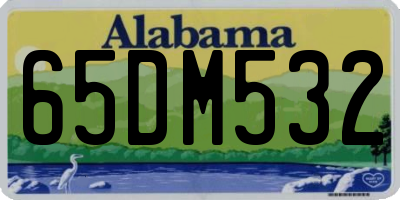 AL license plate 65DM532