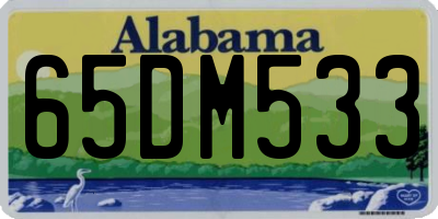 AL license plate 65DM533