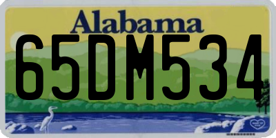 AL license plate 65DM534