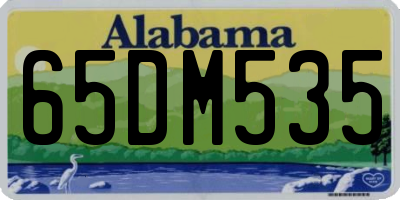 AL license plate 65DM535