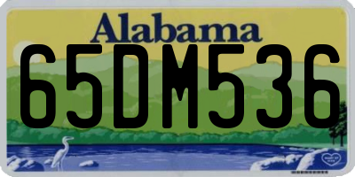 AL license plate 65DM536