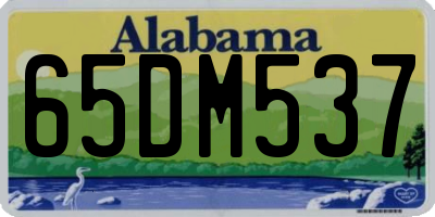 AL license plate 65DM537